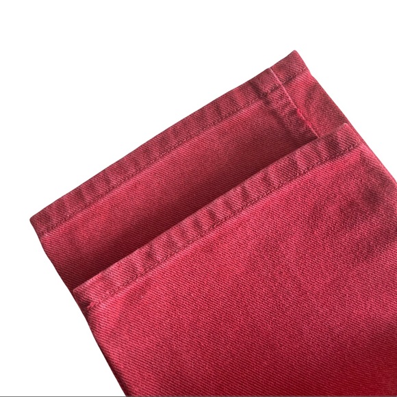 Vintage Rocky Mountain Jeans Bareback Deep Red RARE Pleats Denim Cotton 90s 80s - Picture 6 of 12